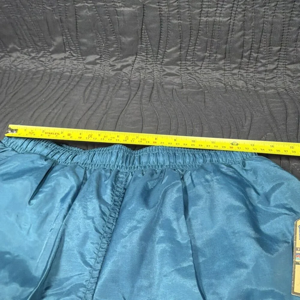 Vtg. Pacific Scene Men's Nylon Swim Trunks Shorts Teal Blue Mesh Lined NOS Sz. M